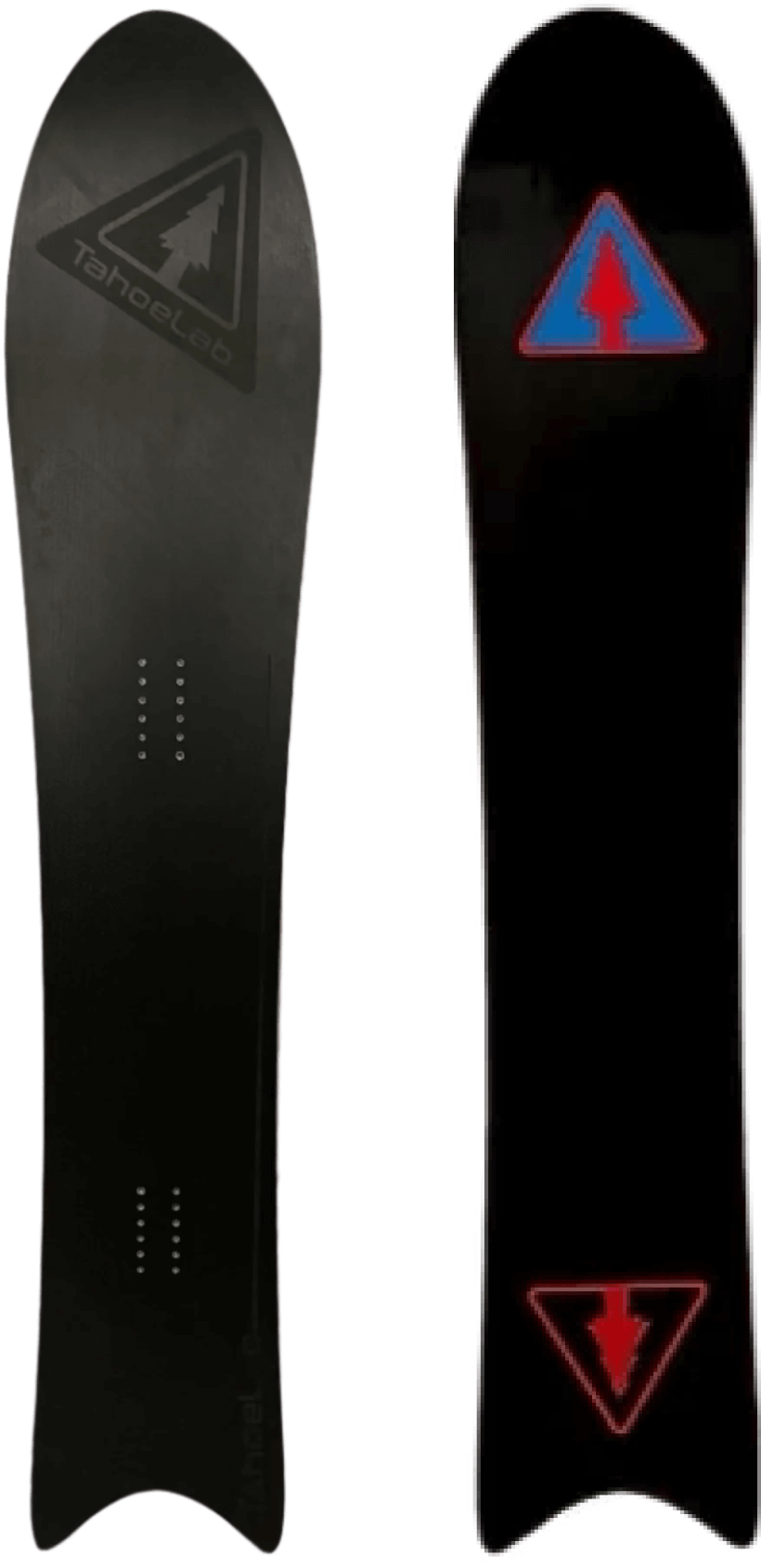 Featured collection image, showing the top and bottom designs for PowFish Boards